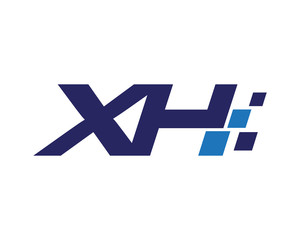 XH digital letter logo