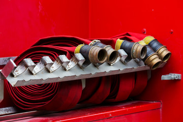 Naklejka premium rolled up firehoses