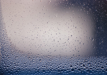 water droplets and condensation on a window