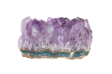 Mineral isolated on a white background. Amethyst Druse.