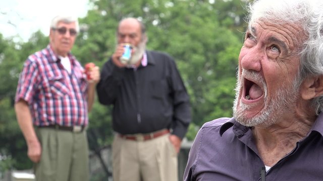 Angry Old Man Cursing
