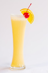 Orange Smoothie isolated on white background.