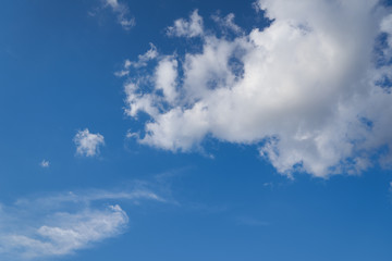 blue sky with white cloud