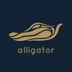 Naklejka premium alligator logo vector
