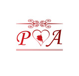 Za Love Initial With Red Heart And Rose Stock Image And Royalty