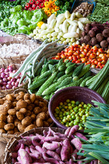 Fresh vegetables market