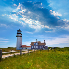 Fototapeta na wymiar Cape Cod Truro lighthouse Massachusetts US