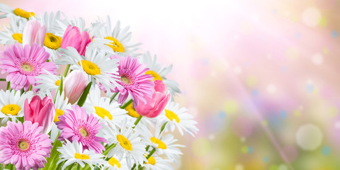 Fototapeta na wymiar Background with Fragrant Flowers