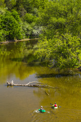 Creek running through Bronte, Oakville Ontario Canada