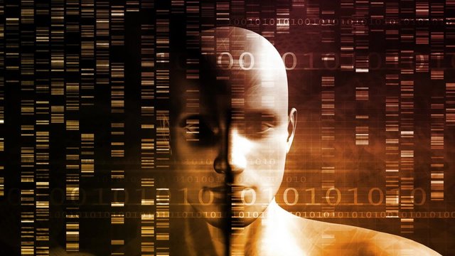 Medical Technology with Scientist Engineer on DNA Background
