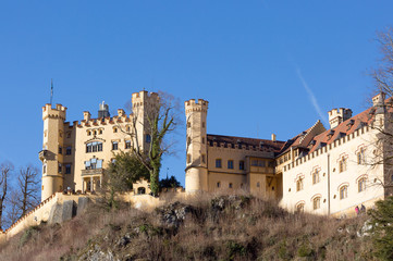 Fototapeta na wymiar Schloss Hohenschwangau bei Füssen, Bayern