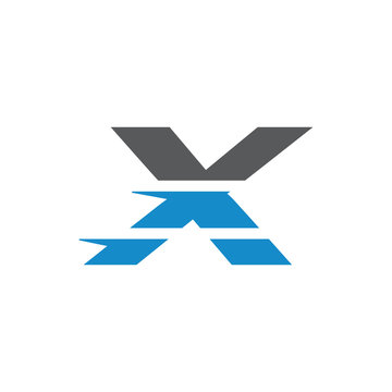 Simple Modern Dynamic Letter Initial Logo x