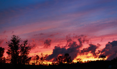 Fototapeta na wymiar Scenic View of Colorful Sky at Sunset