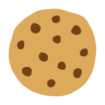 Chocolate chip cookie icon for food apps and websites