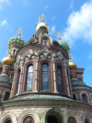 Fototapeta na wymiar Russian church facade