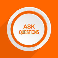 orange flat vector web icon