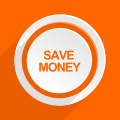 orange flat vector web icon
