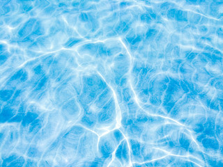 Background texture of sparkling blue water
