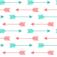 pink and blue colorful arrows seamless vector pattern background illustration