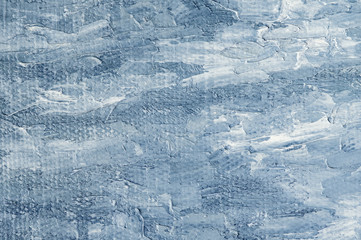 Blue oil painting background. Art concept.