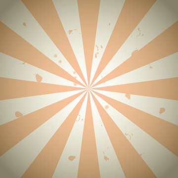 Orange Vintage Grunge Ray Background