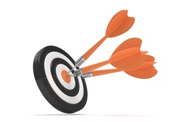 Three arrows darts in center.