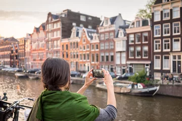 Plaid avec motif Amsterdam Emportez des souvenirs de voyage