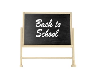 Back to School concept. Blackboard, chalkboard isolated on white