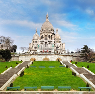 Basilica of Sacre-Coeur in Montmartre, Paris