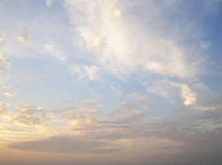 Naklejka na ściany i meble Clouds in the sunset sky, Thailand 