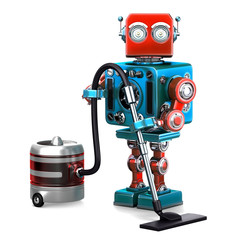 Robot cleaner. Technology concept. Isolated. Contains
