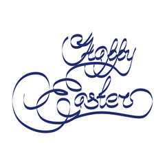 Happy Easter handwriting text