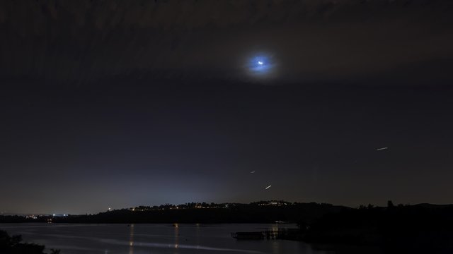 4K timelapse of red moon rising at Frank G. Bonelli Regional Park, California