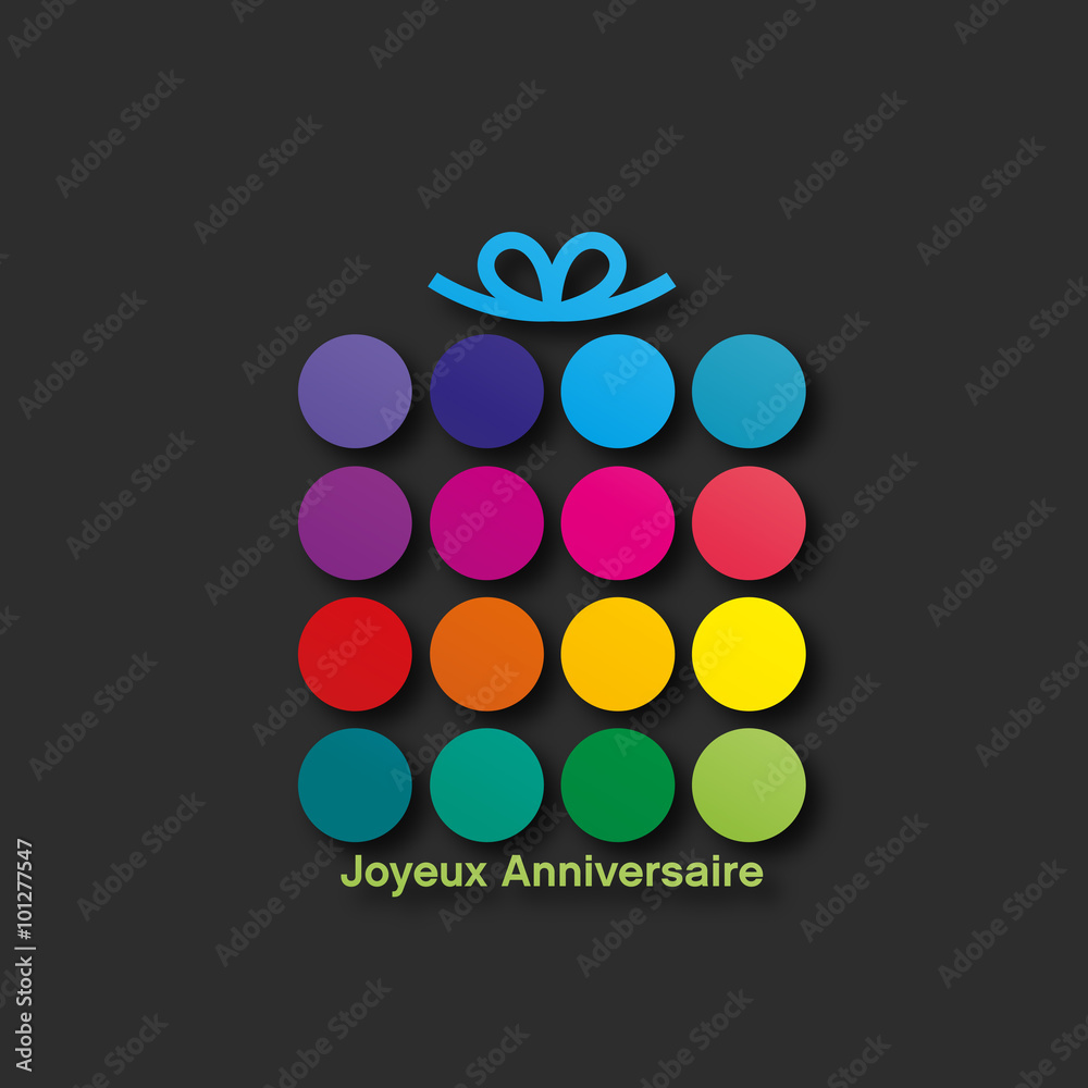 Wall mural joyeux anniversaire