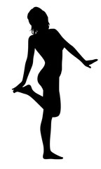 Sexy Woman Silhouette. EPS 10
