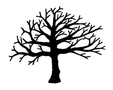 Tree vector isolated on white background.