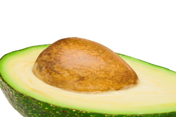 Avocado fruit isolated on white background.
