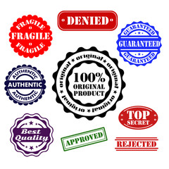 Obraz premium Rubber stamp collection vector