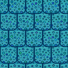 Cartoon hand drawn ornate vector seamless tile pattern.