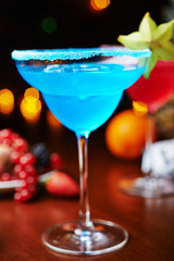 bright refreshing cocktails: blue margarita