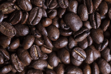 coffee beans view from above