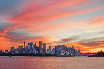 Naklejka premium Sydney's Signature with tropical sky