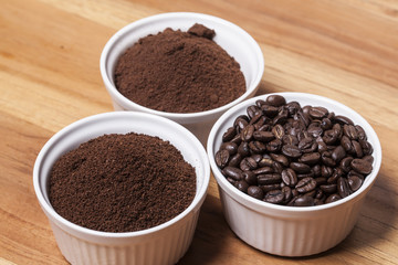coffee in containers