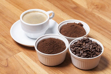 instant or ground coffee and maybe a grain