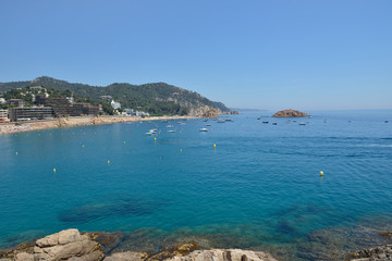 Fototapeta na wymiar View of Tossa de Mar bay, Costa Brava, Catalonia, Spain.