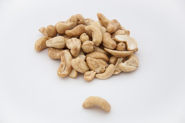Fototapeta na wymiar Roasted cashew nuts