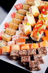 Set of sushi rolls