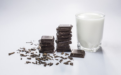 Pile of dark chocolate