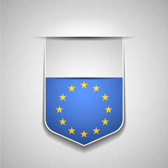 European Union flag shield sign