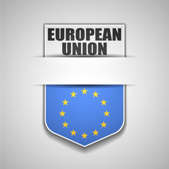 European Union flag shield sign